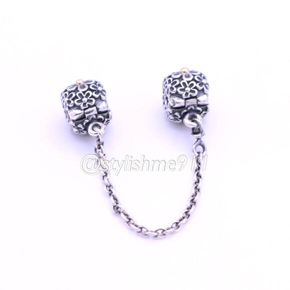 Authentic PANDORA Bouquet Clip Safety Chain - Picture 9 of 12
